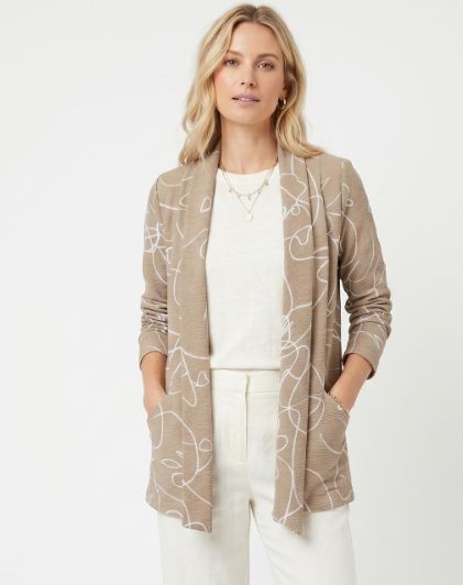 4101VP-LRP1-K-W521 Long Sleeve Cardigan with pockets