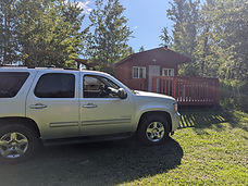 Our Travel vehicle and cabin for the weekend.jpg