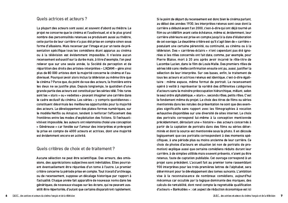 Miniature : L'A.B.C. des acteurs et actrices du cinéma français et de la télévision