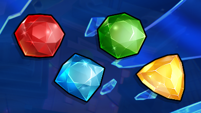 Crash Bandicoot colored gems