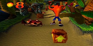 Crash Bandicoot jumping