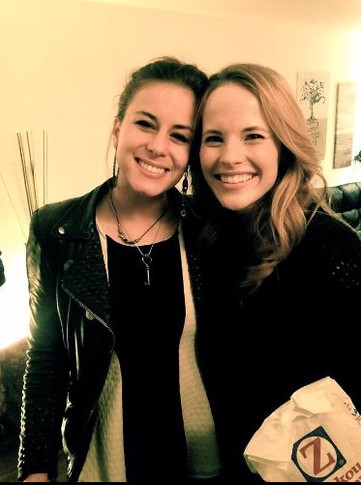 Kirstie Muñoz, Katie Leclerc on the set of Stars are Already Dead