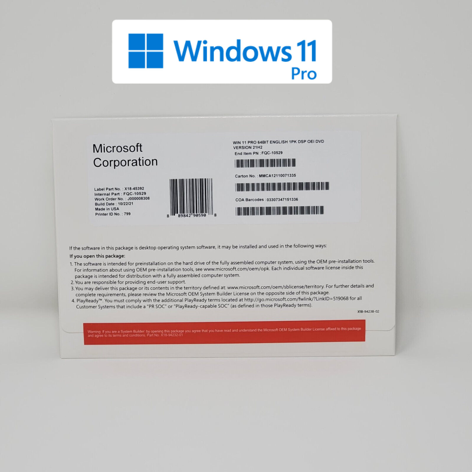 Microsoft Windows 11 Pro 64-bit (ESD)