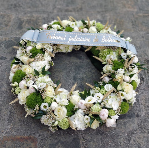 Couronne de deuil, couronne funéraire, livraison appoigny