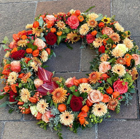 Couronne de deuil, couronne funéraire, livraison gy l'eveque