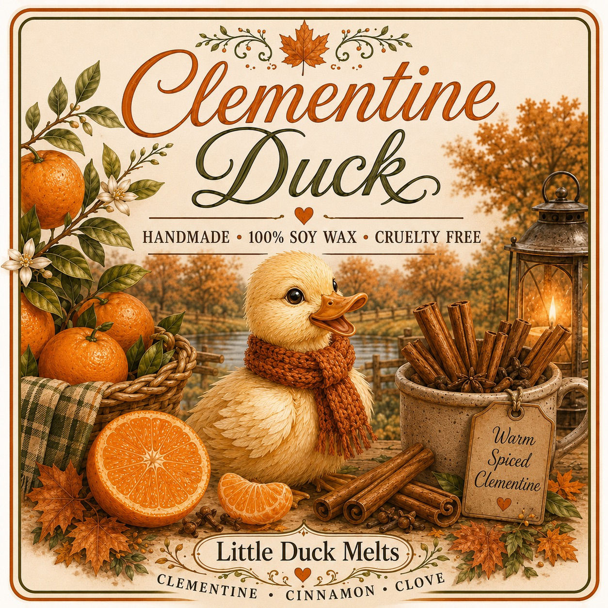 Clementine Duck wax melts