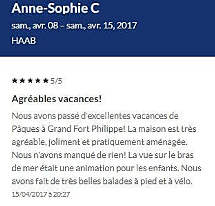 Agréables vacances!