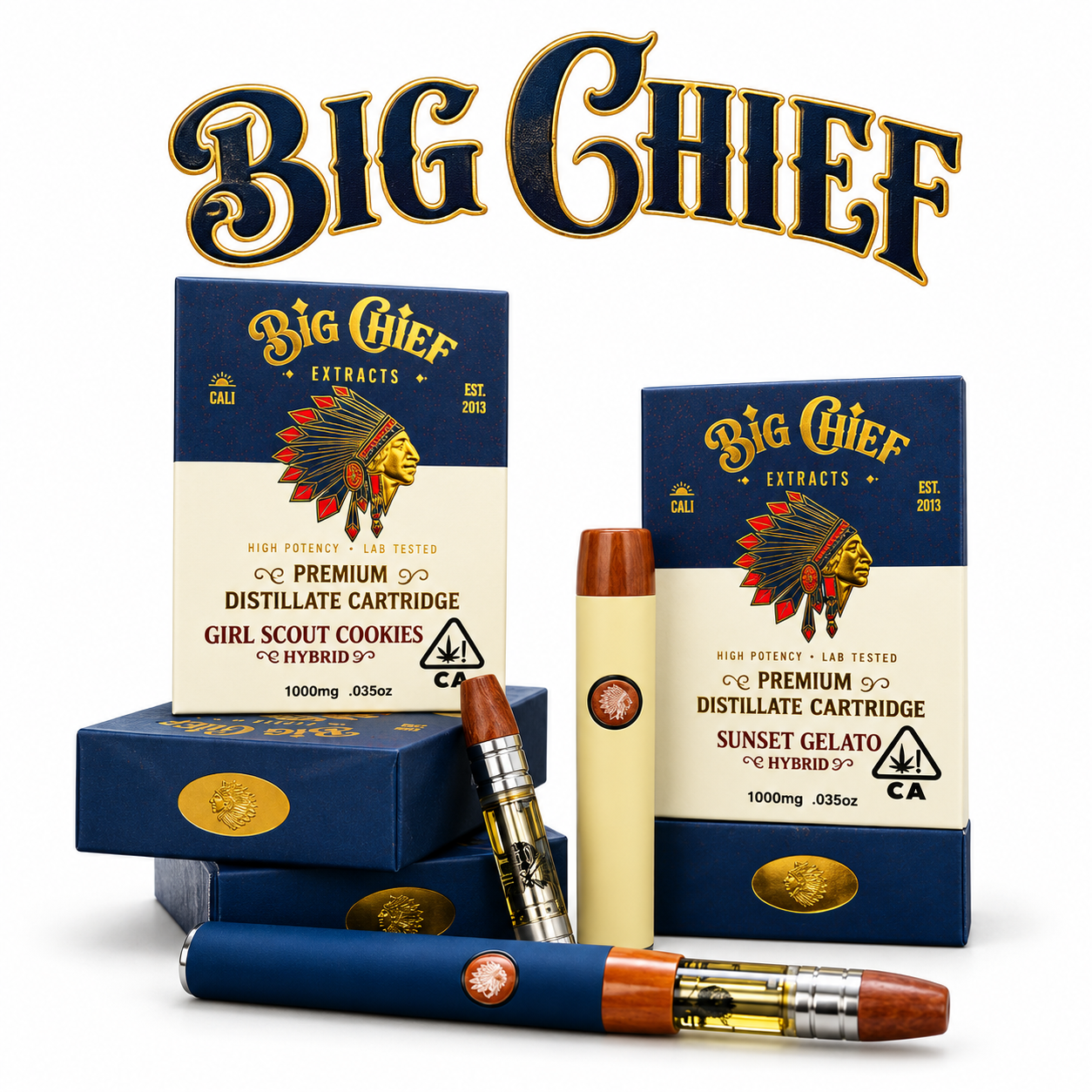 1g Big Chief Distillate Carts