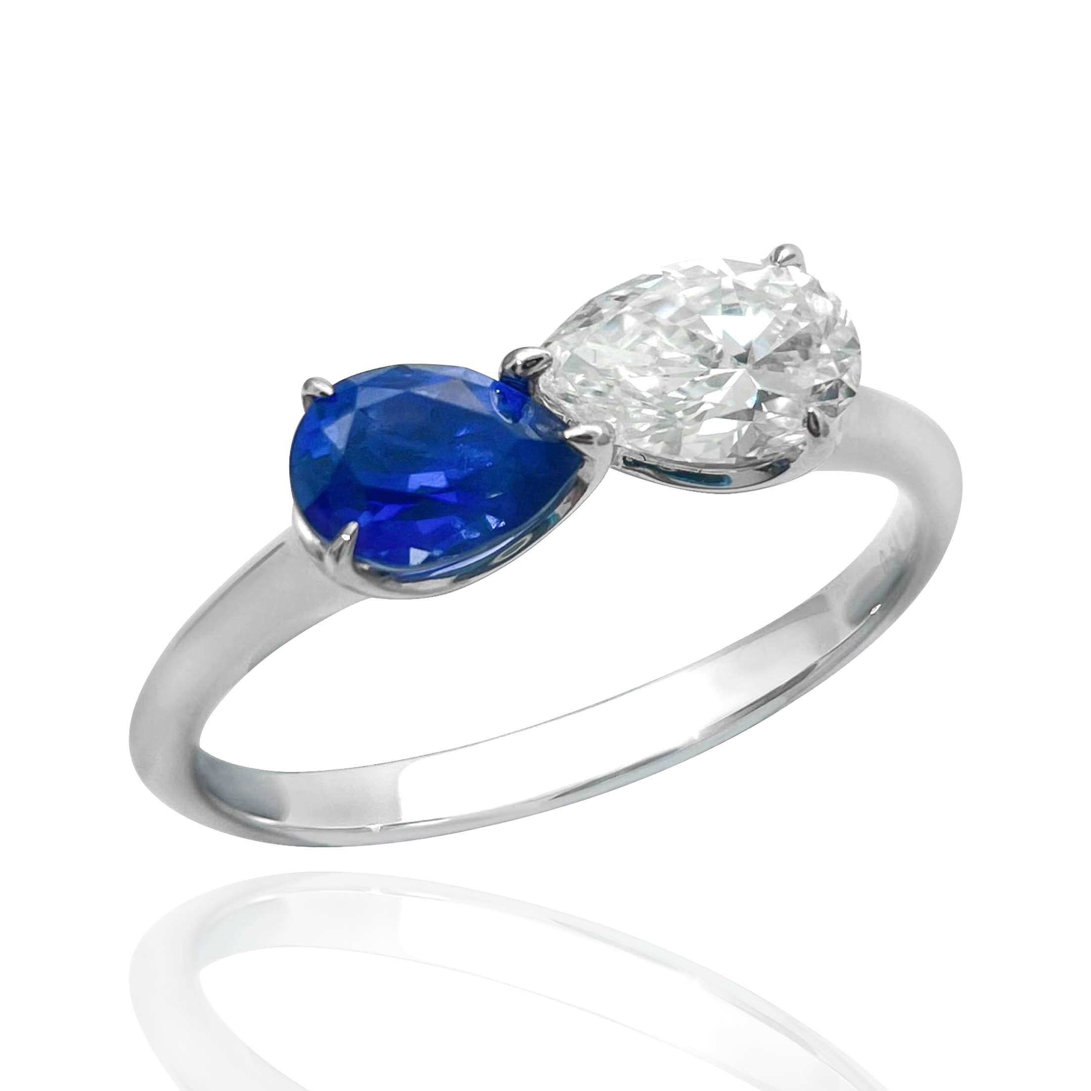 0.54ct Kashmir No Heat Sapphire & Diamond Ring