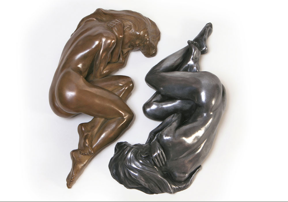 La Frileuse - bronze et aluminium