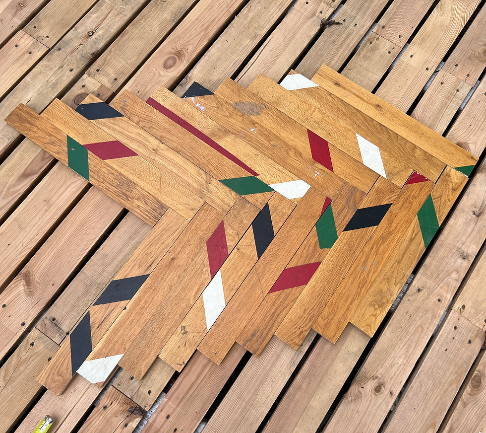 Thumbnail: 🎨 CGO5065 — Colorful Stripes Gym Floor (50 × 6.5 cm) @wood_job_uk