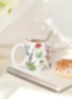 Thumbnail: Wildflower mug with tea and teaspoon
