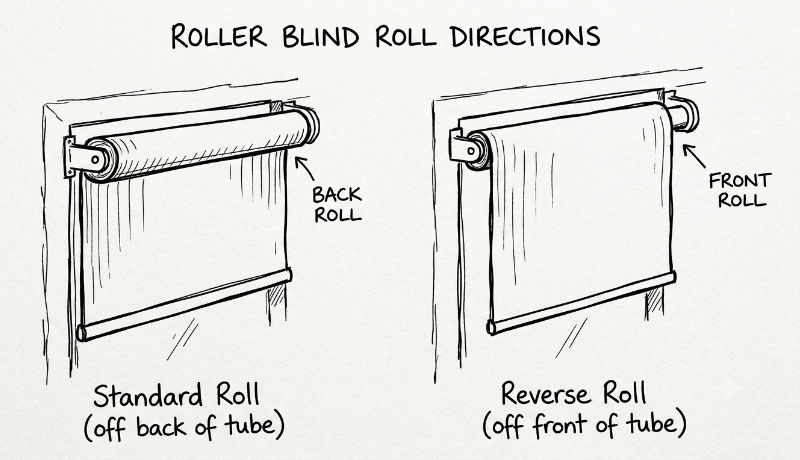 standard vs reverse roll