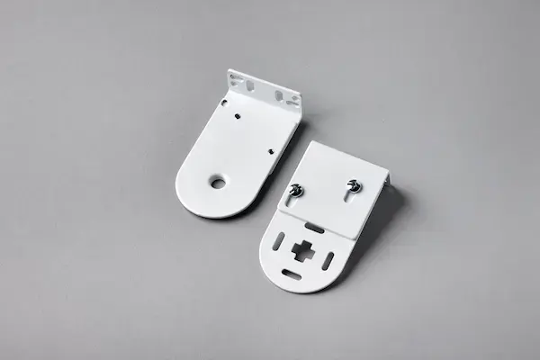 White roller blind mounting brackets