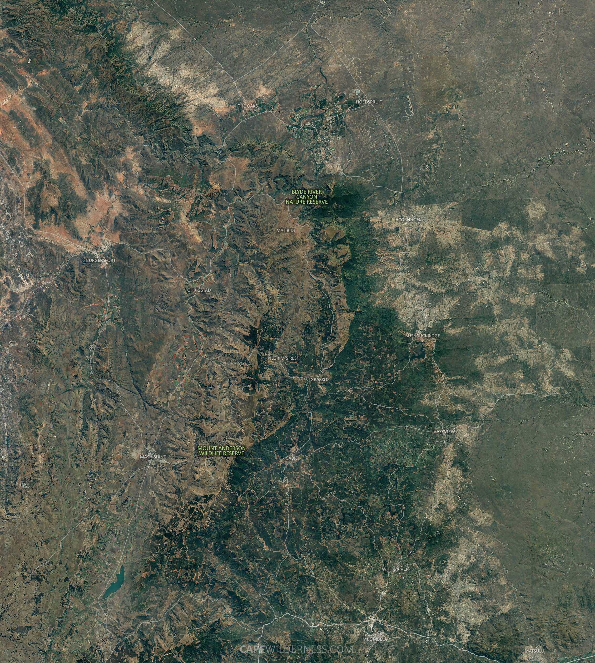 Panorama Route Map, South Africa, Cape Wilderness.