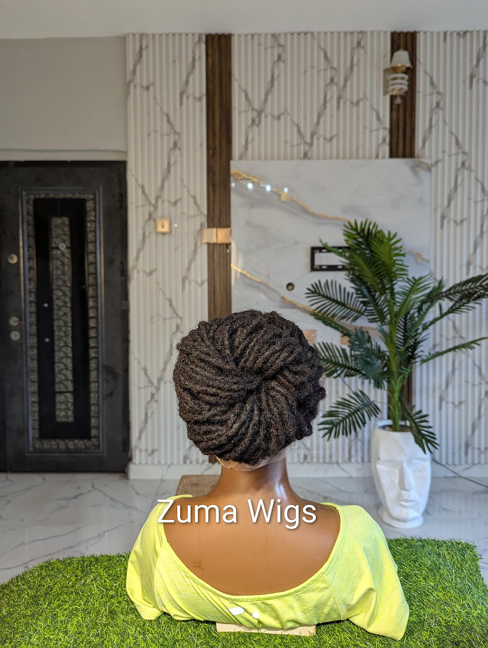 Thumbnail: Black Human Hair Loc Wig, Natural Looking, 12-16 Inch Lengths