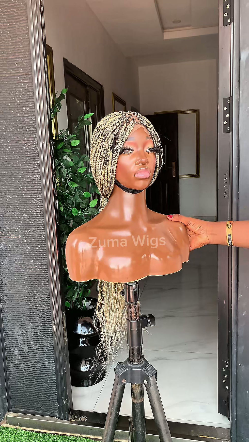 Thumbnail: Ash blonde braid wig #