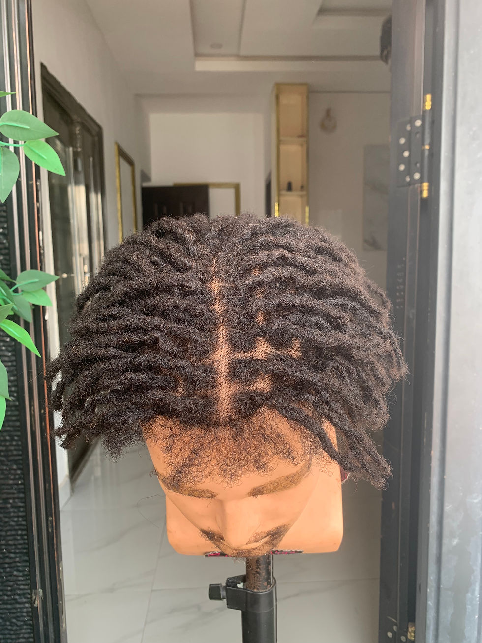 Thumbnail: 8x10 Human hair loc toupee 3 to 4” locs Rasta style