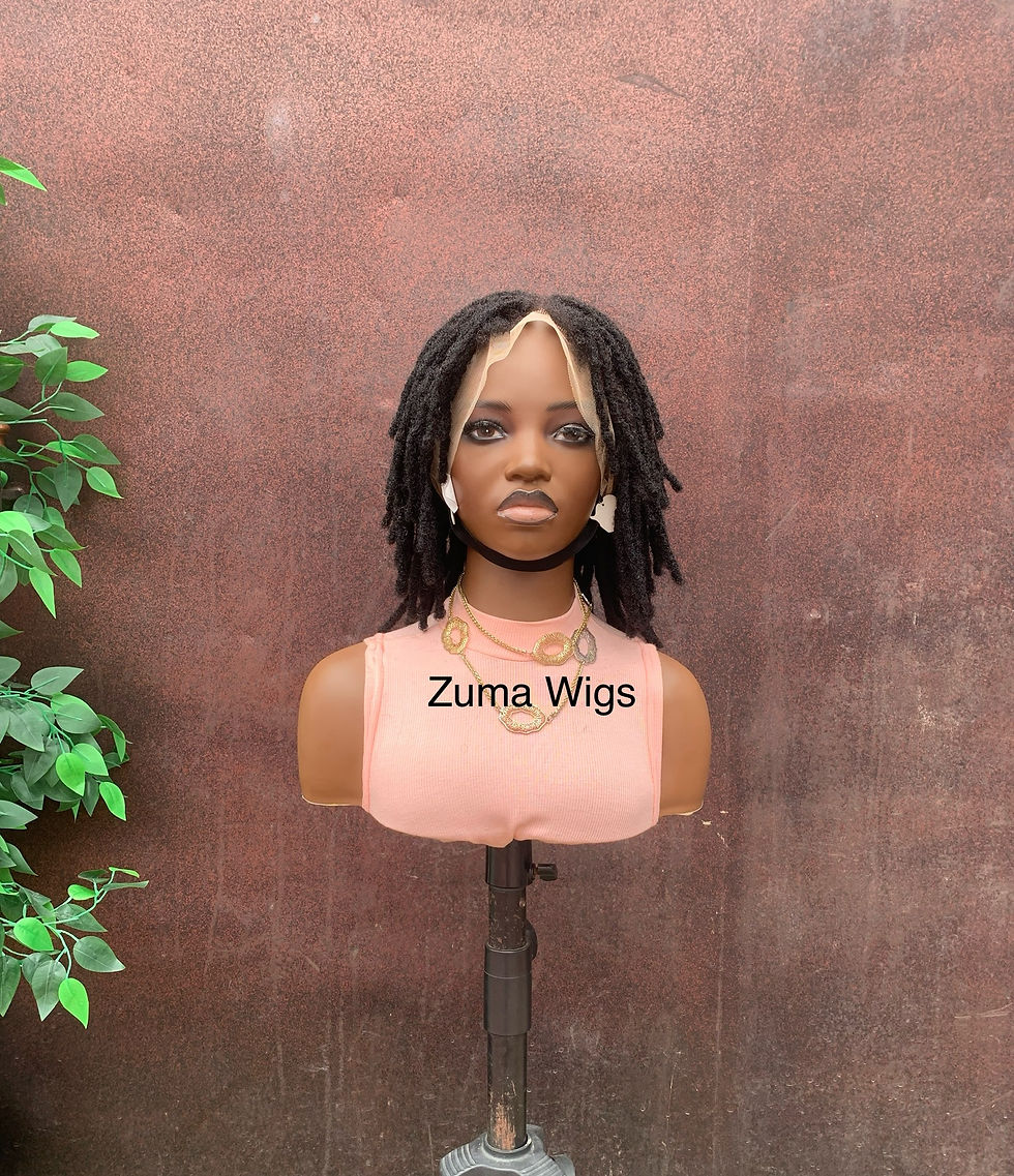 Thumbnail: Human hair loc wig 6”, wig Hannah