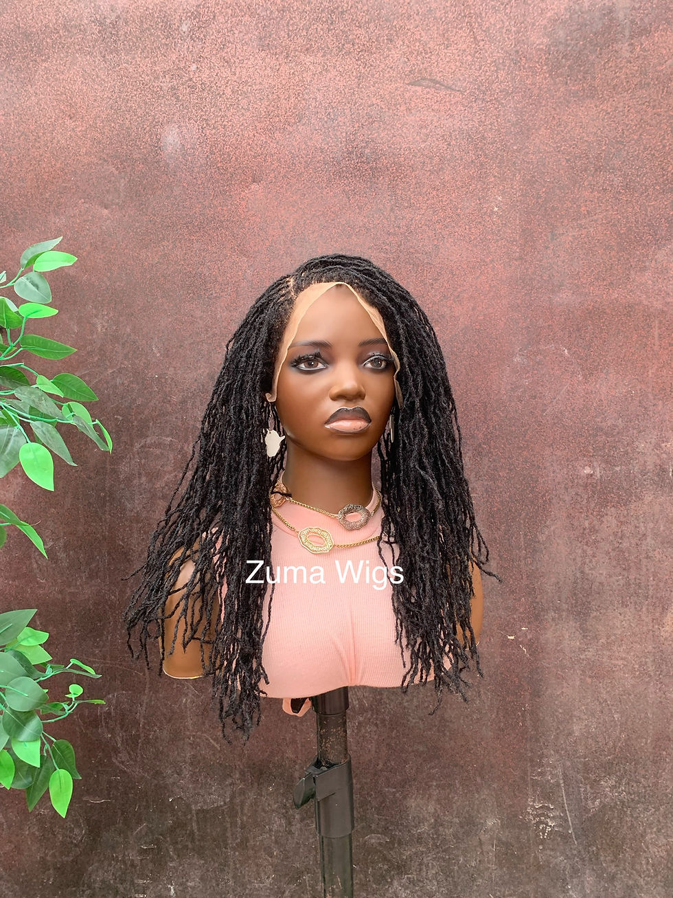 Thumbnail: Lace front microloc replacement unit for hair loss