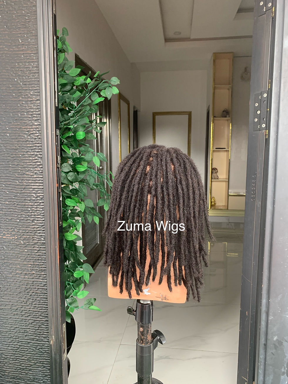 Thumbnail: Human hair male loc toupee, ready to ship