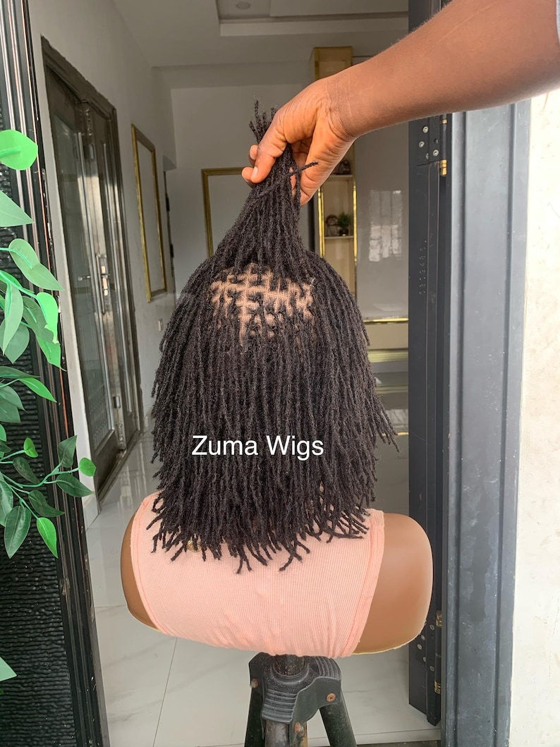 Thumbnail: Human hair microloc wig, ready to ship