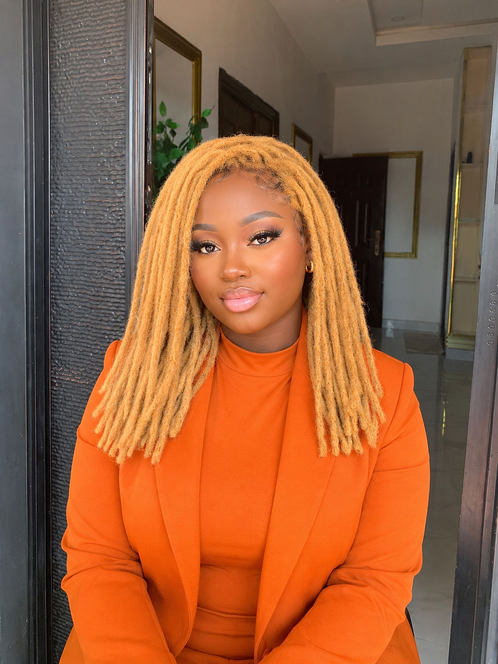 Thumbnail: Blonde human hair loc wig