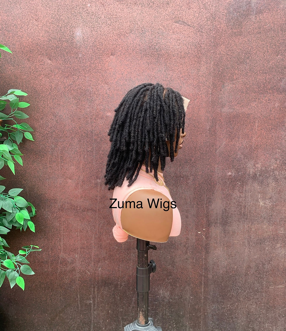 Thumbnail: Human hair loc wig 6”, wig Hannah