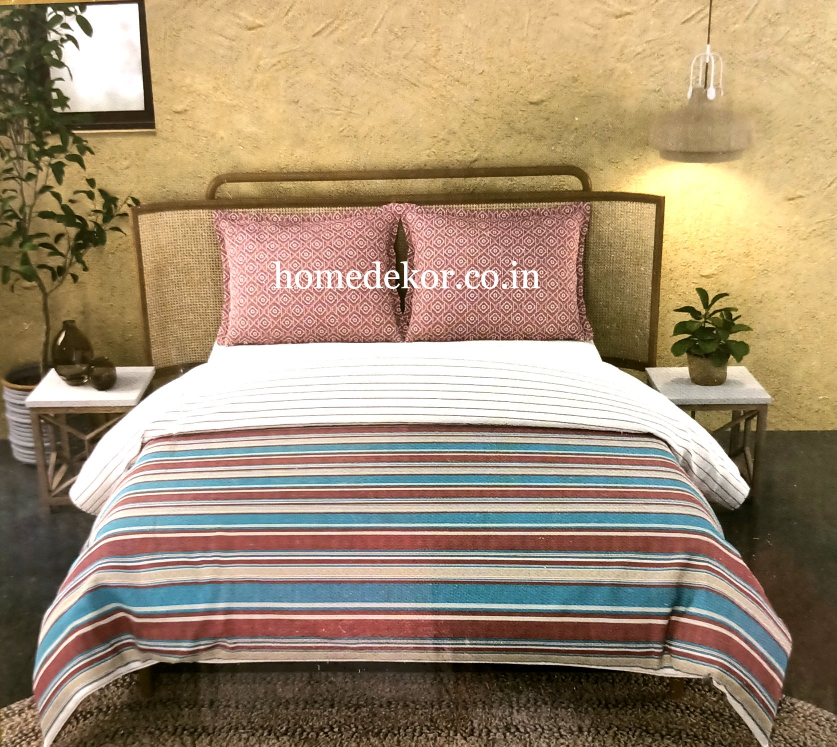 Trident Sanskriti Collection Bed Sheet Set With Pillow Cover