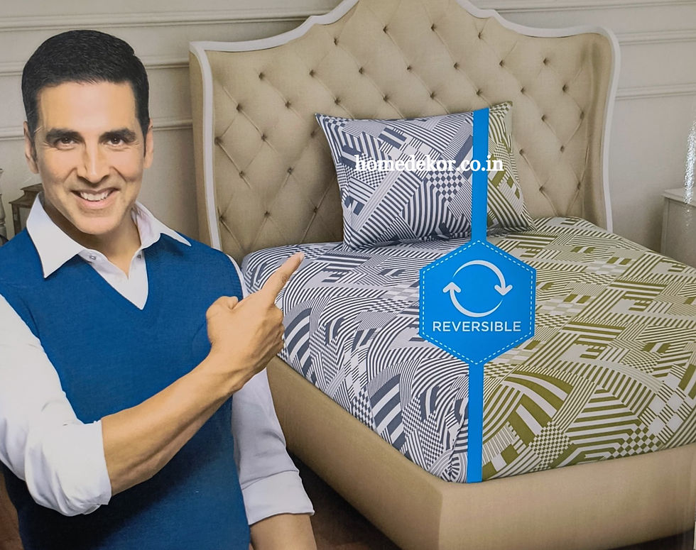 Welspun Reversible Single Size Cotton Bedsheet