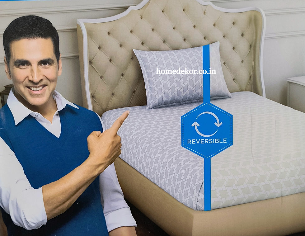 Welspun Reversible Single Size Cotton Bedsheet