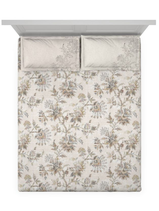 Thumbnail: DDecor Primary Collection Ethnic Charm Fall Leaf Bed Sheet Set With Pillow Cover