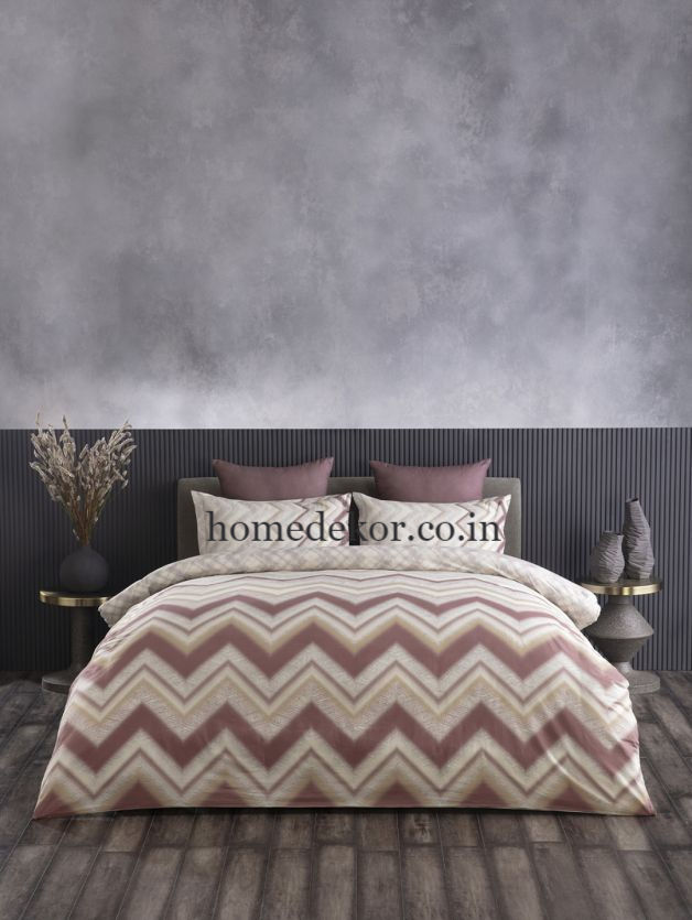 DDecor Primary Collection Chevrons Withered Rose Bed Sheet Set with Pillow cover