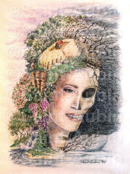 Creation du visage d'une femme par Diane Saint-Seers, artiste lanaudoise