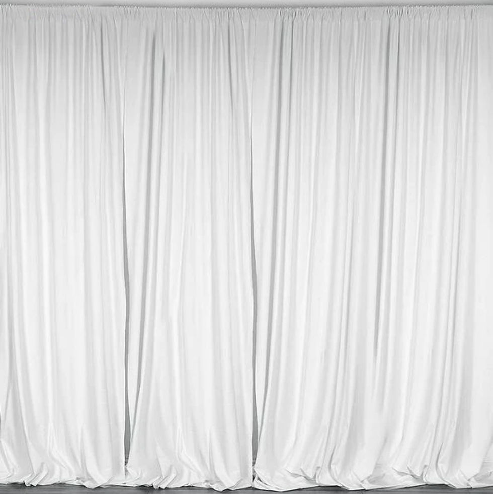 Miniature : Rideau en polyester blanc