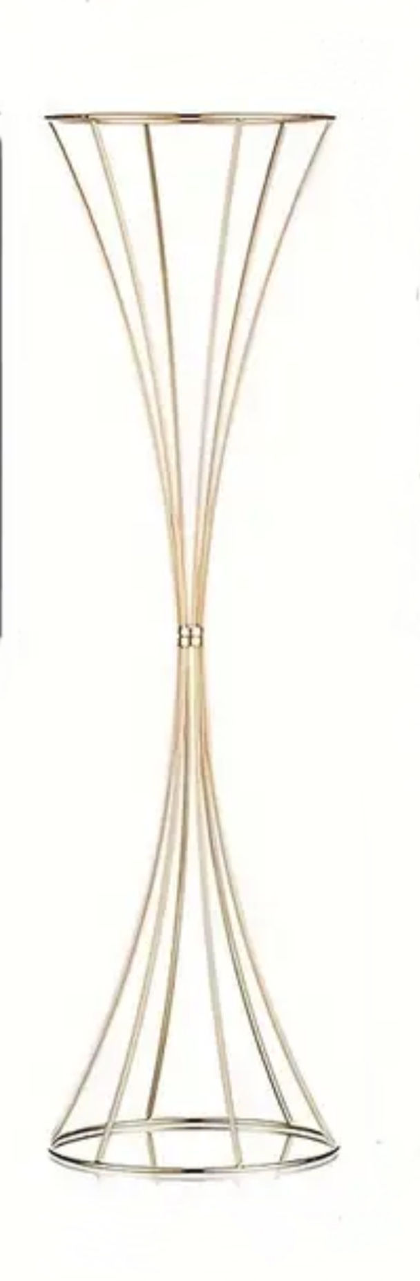 vase trompette tiges dorées hauteur 80cm