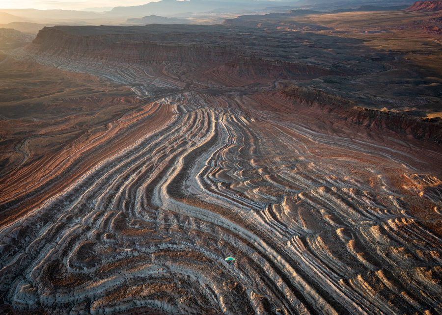 Abstract aerial photography of coastal patterns