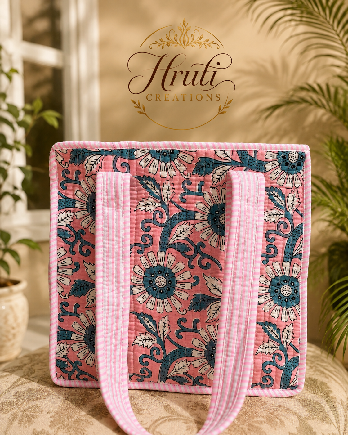 Heavy Export Quality Quilted Cotton Bag – Stylish & Spacious