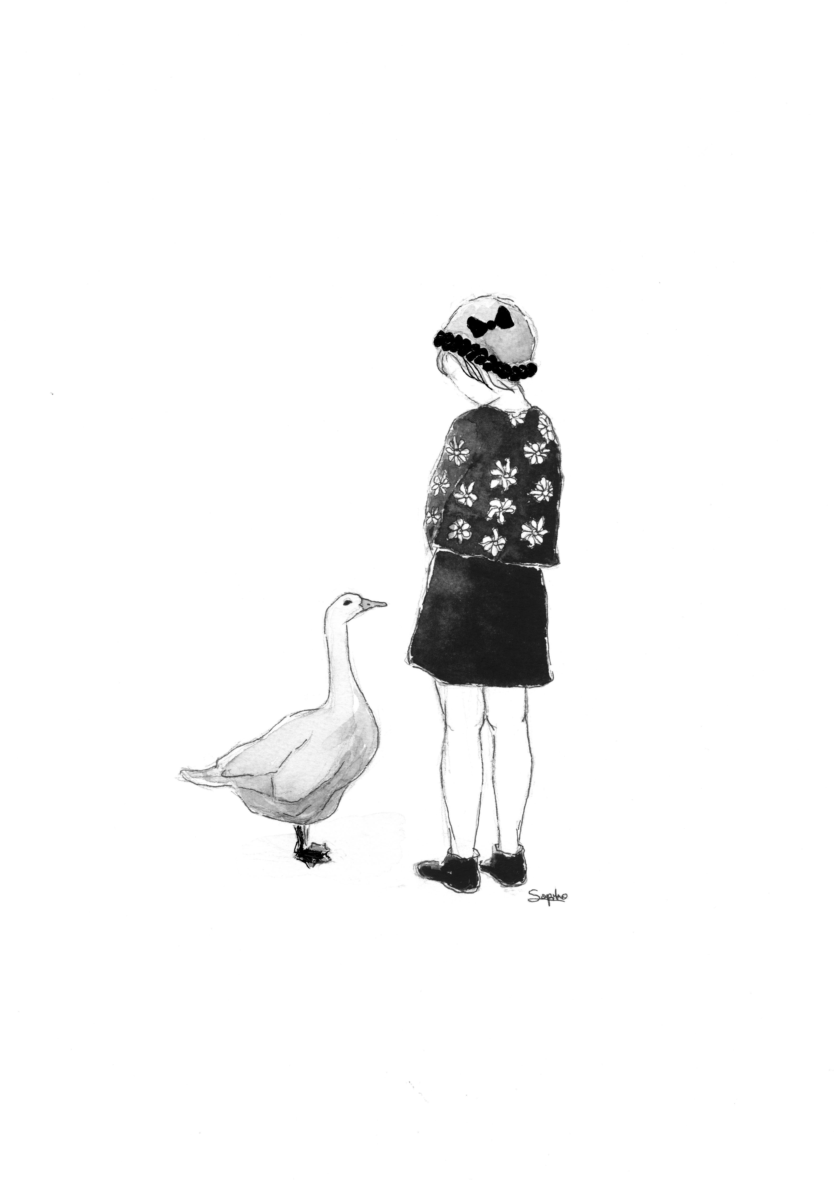 Girl and Duck