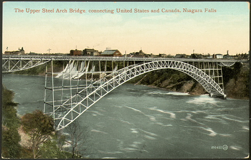 The Upper Steel Arch Bridge connecting the USA and Canada