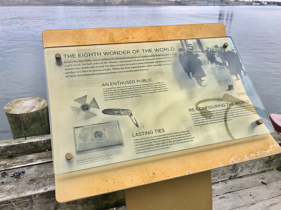 Photo of a Cable Wharf interpretive panel