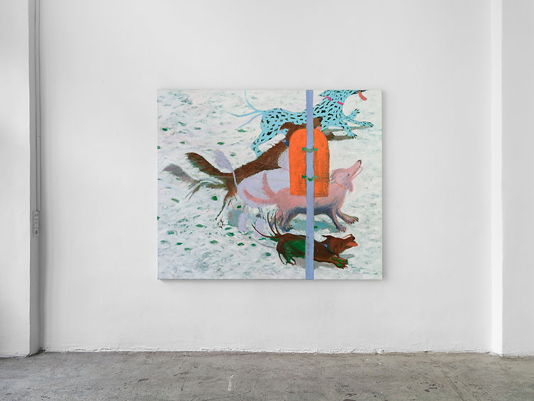 Henri Haake tohuwabohu Hunde dogs Malerei Maler painting Kunst art Kunstmarkt Künstler artist artfair zeitgenössisch contemporary collector Sammler artcollector Berlin Kreuzberg Lübeck emerging artist emergingart figurative henrihaake artmarket upcoming collector Sammler artcontemporain newfigurative Honey Lotion Ausstellung exhibition