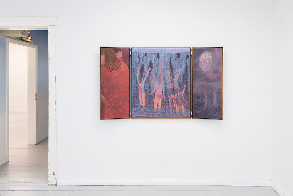 unfolding triptych tides and traces exhibition Studio Hanniball Henri Haake show opening exhibition Malerei Maler painting Kunst art Kunstmarkt Künstler artist artfair zeitgenössisch contemporary collector Sammler artcollector Berlin Kreuzberg Lübeck emerging artist emergingart figurative henrihaake artmarket upcoming collector Sammler artcontemporain newfigurative Ausstellung exhibition Kunstgeschichte history arthistory