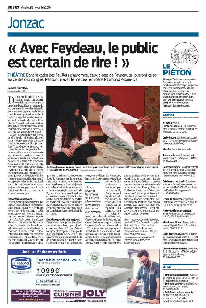 Les Hommes Au Bord De La Crise De Nerfs Avis Hommes au bord de la crise de nerfs à Jonzac