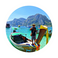 Our lovely captain on a private longtail boat in Koh Phi Phi