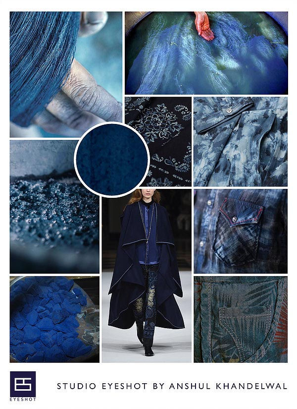 AW18-19 Indigo trend board for women's