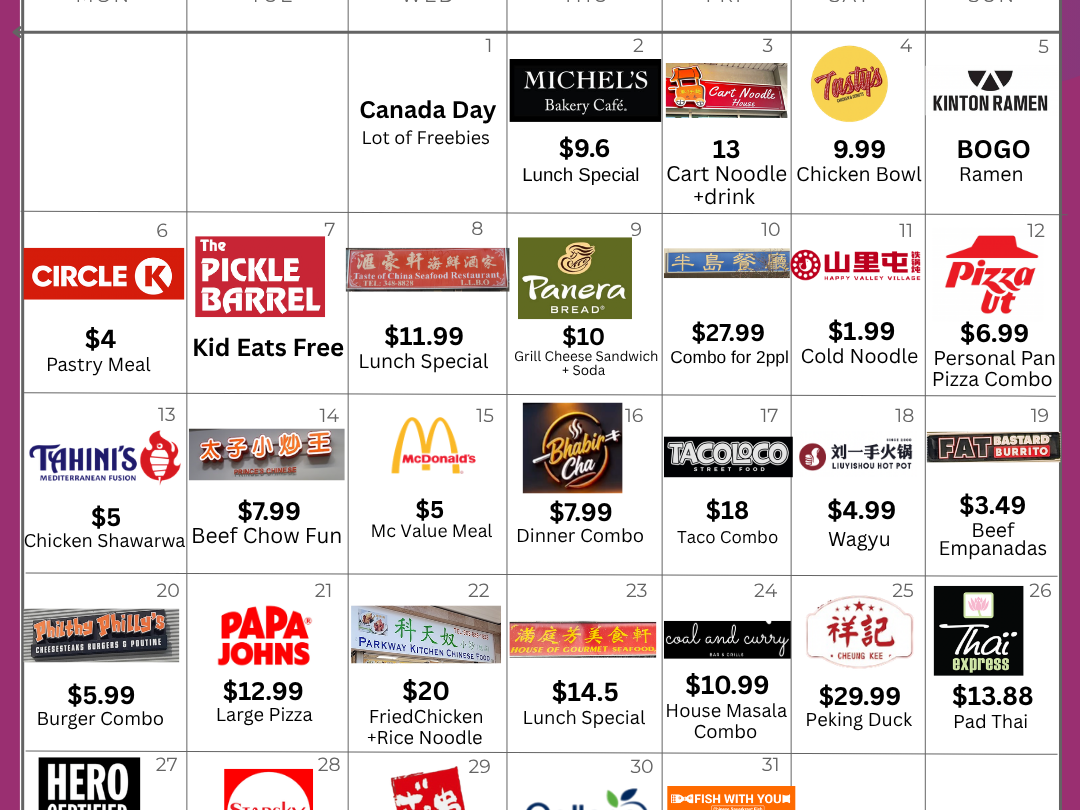 免费儿童餐,1.99冷面……多伦多7月穷鬼攻略!