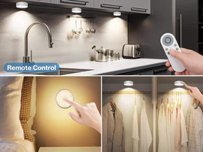 历史新低!Cadrim 16色 LED 可遥控 可充电 氛围灯/夜灯/橱柜灯4件套2.1折