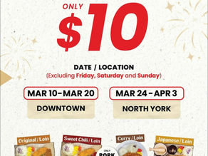 Katsuya’s 为了庆祝10周年,指定猪扒饭$10