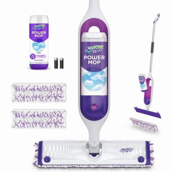 历史新低！Swiffer PowerMop 清新香味 5倍清洁力 喷雾拖把3.9折